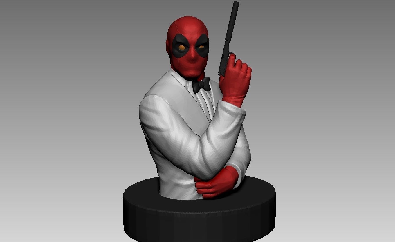 Agent Deadpool Sketch  3D model_1