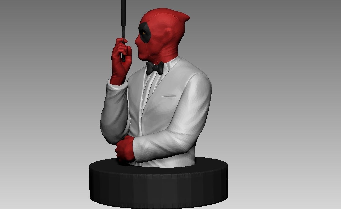 Agent Deadpool Sketch  3D model_3