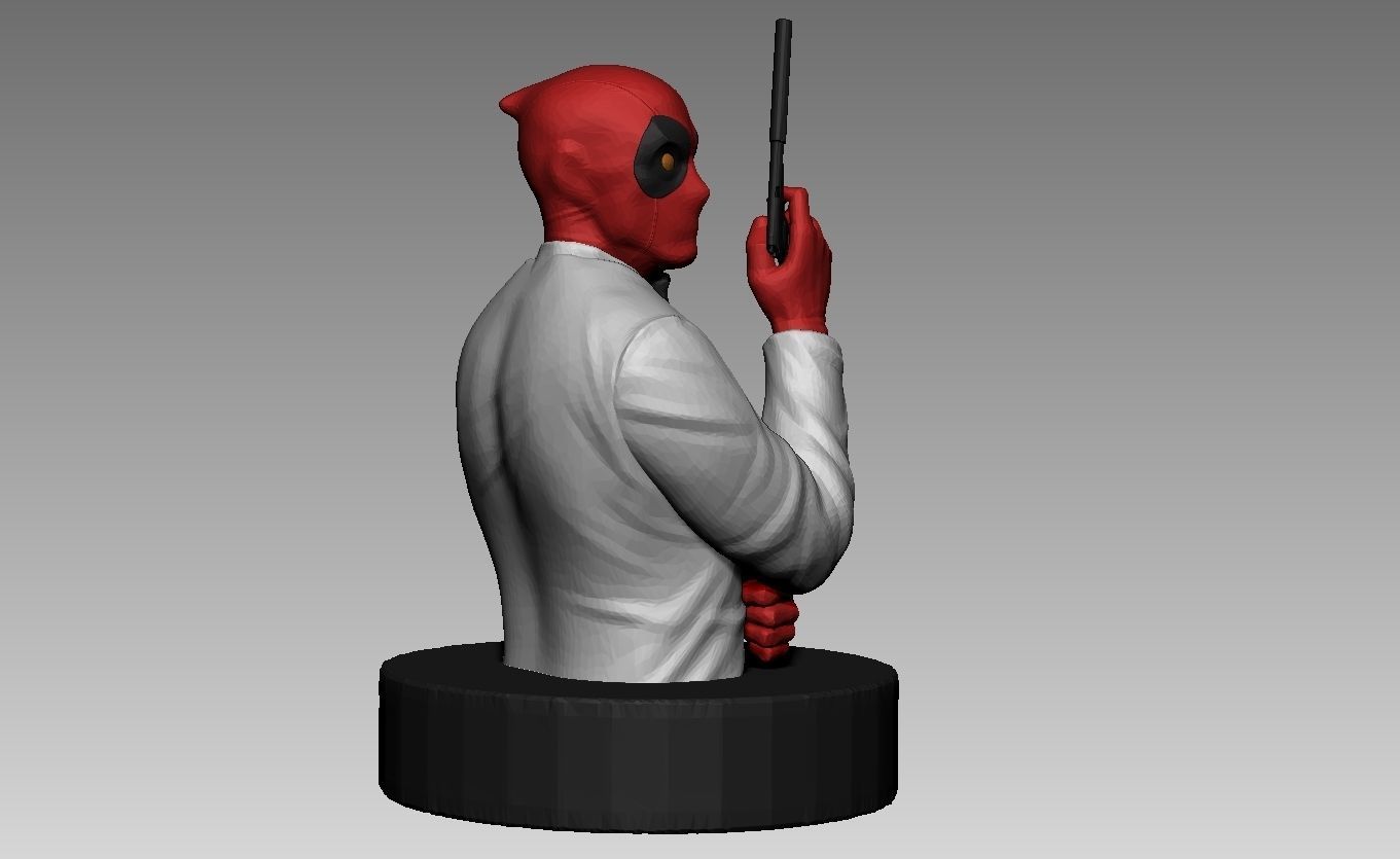 Agent Deadpool Sketch  3D model_2