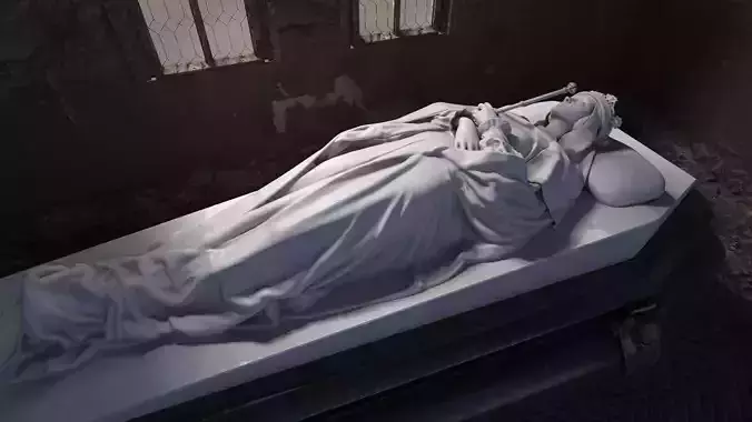 Marble Tomb of Queen Isabel with Removable Lid