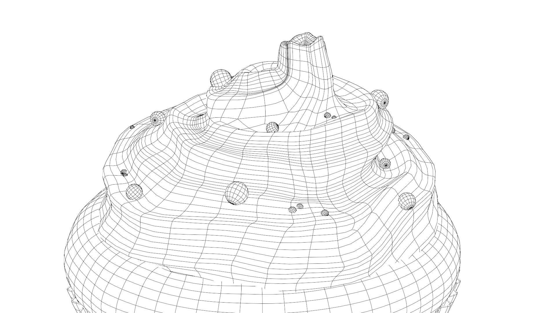 Strawberry Cupcake 3D model_4