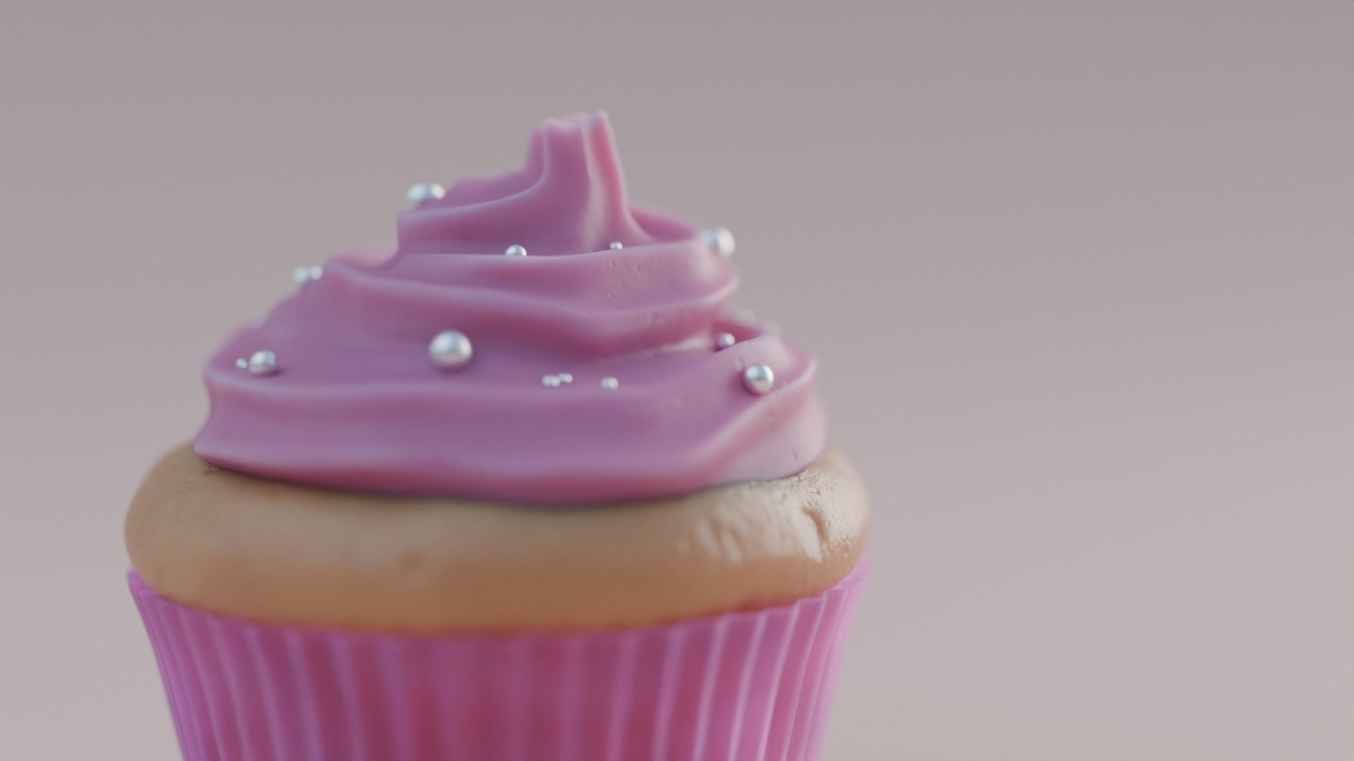 Strawberry Cupcake 3D model_1
