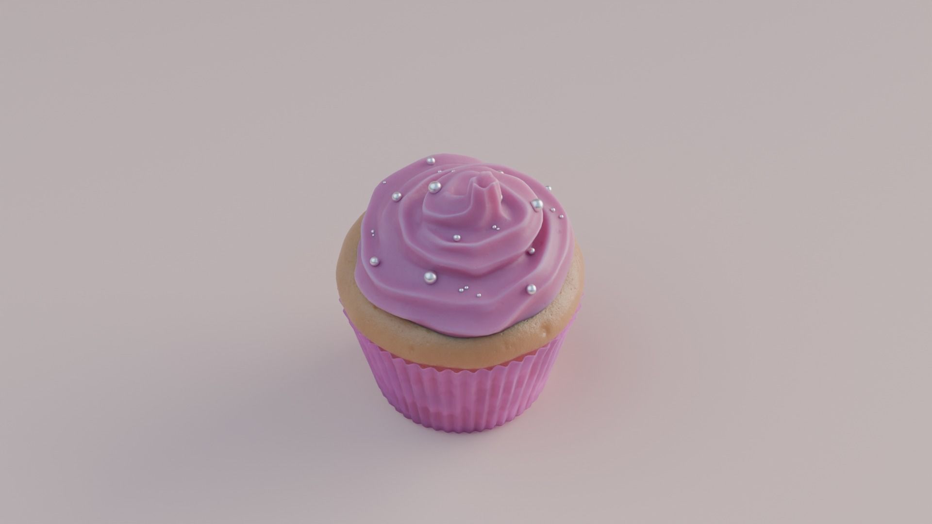 Strawberry Cupcake 3D model_6