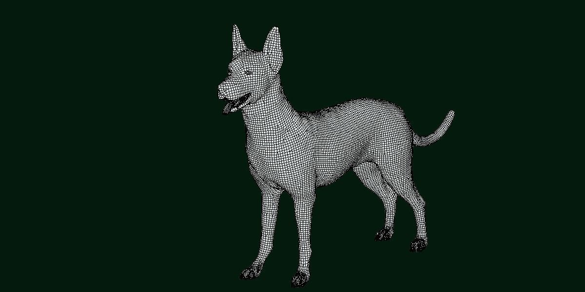 Zwergpinscher Dog Breed 3D model_3