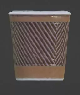 Coffee paper cup 3D model_0