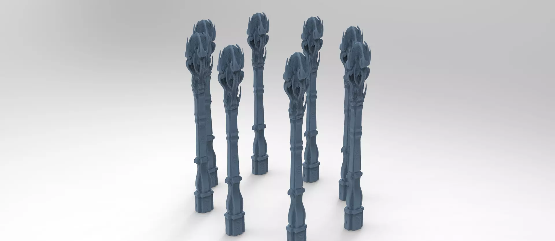 Ancient Crete pillars Low-poly 3D model_0