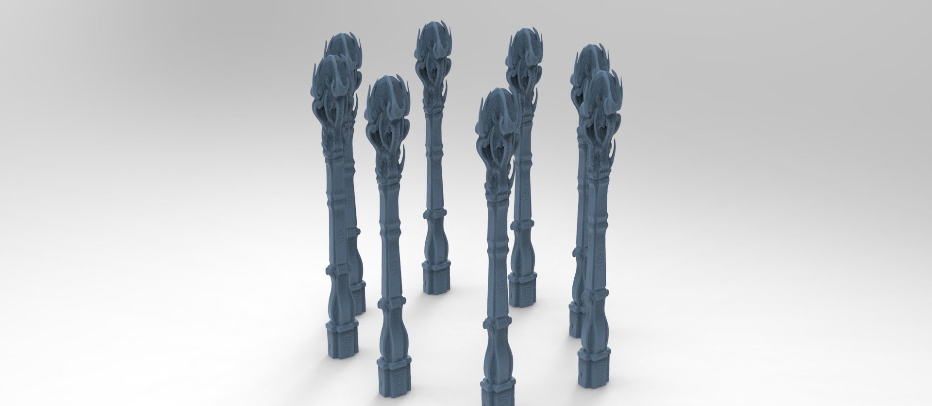 Ancient Crete pillars Low-poly 3D model_1