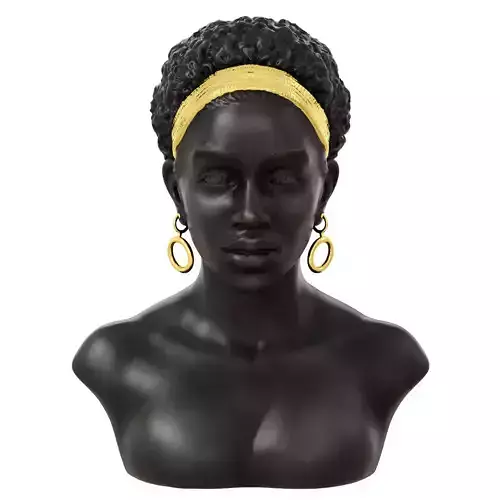 Black bust of an African woman