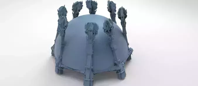 Ancient Crete stone arena Low-poly 3D model