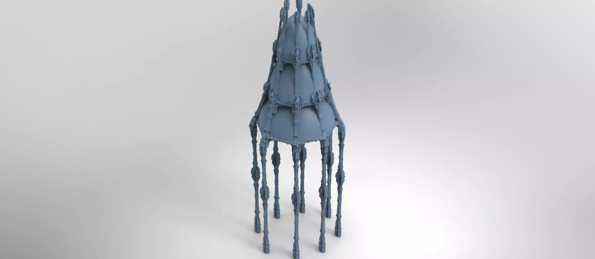 Ancient Crete stone theatre tall 3D model_0