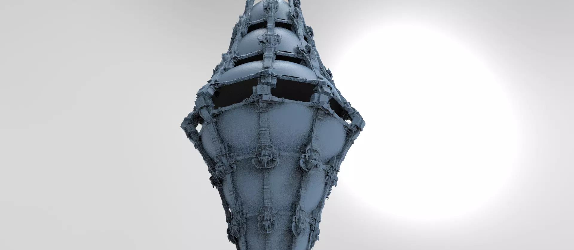 Ancient Crete Sci fi arena tower 3D model_0