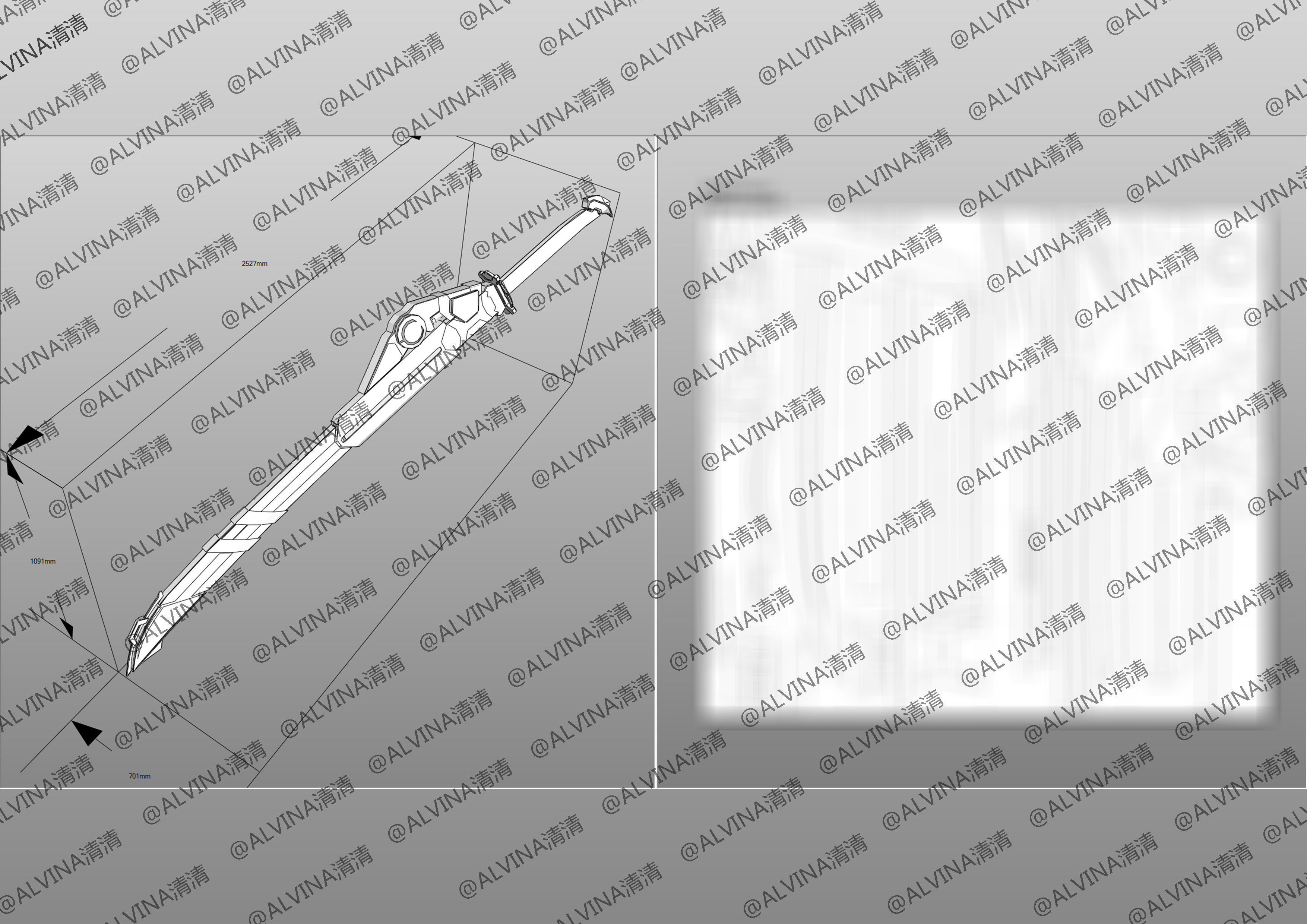 Gundam Astray Red Frame KAI Pepakura Foam Cosplay Template Low-poly 3D model_36