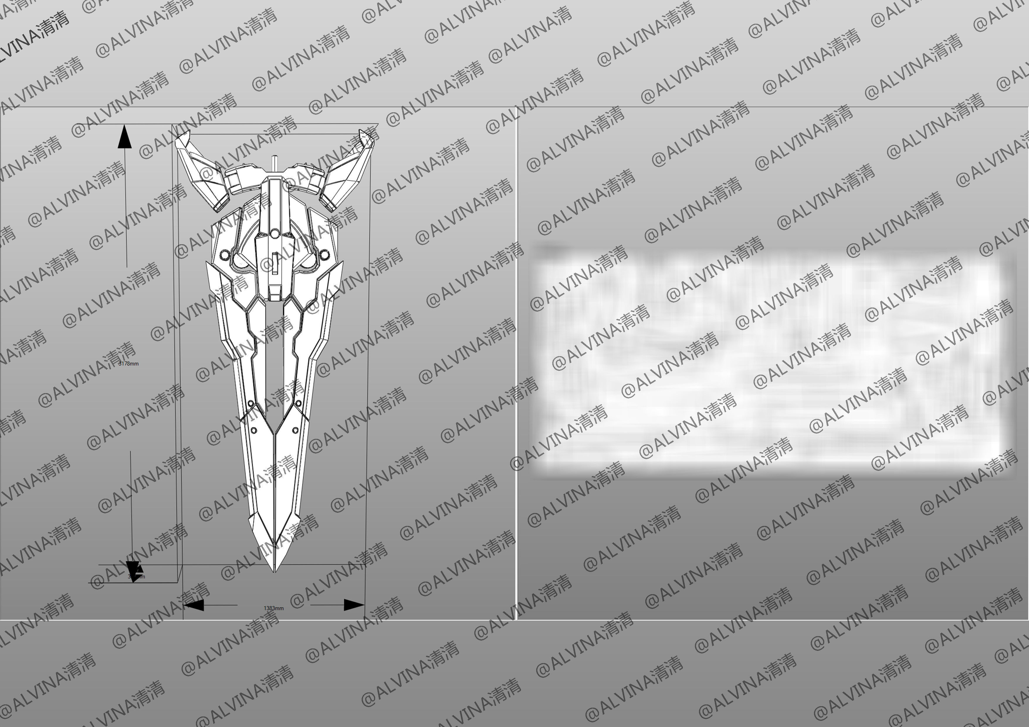 Gundam Astray Red Frame KAI Pepakura Foam Cosplay Template Low-poly 3D model_34