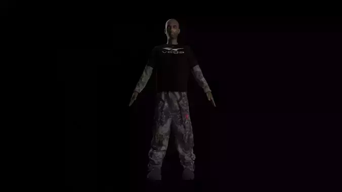 Balenciaga Skater Sweatpants with vega t shirt 3D model