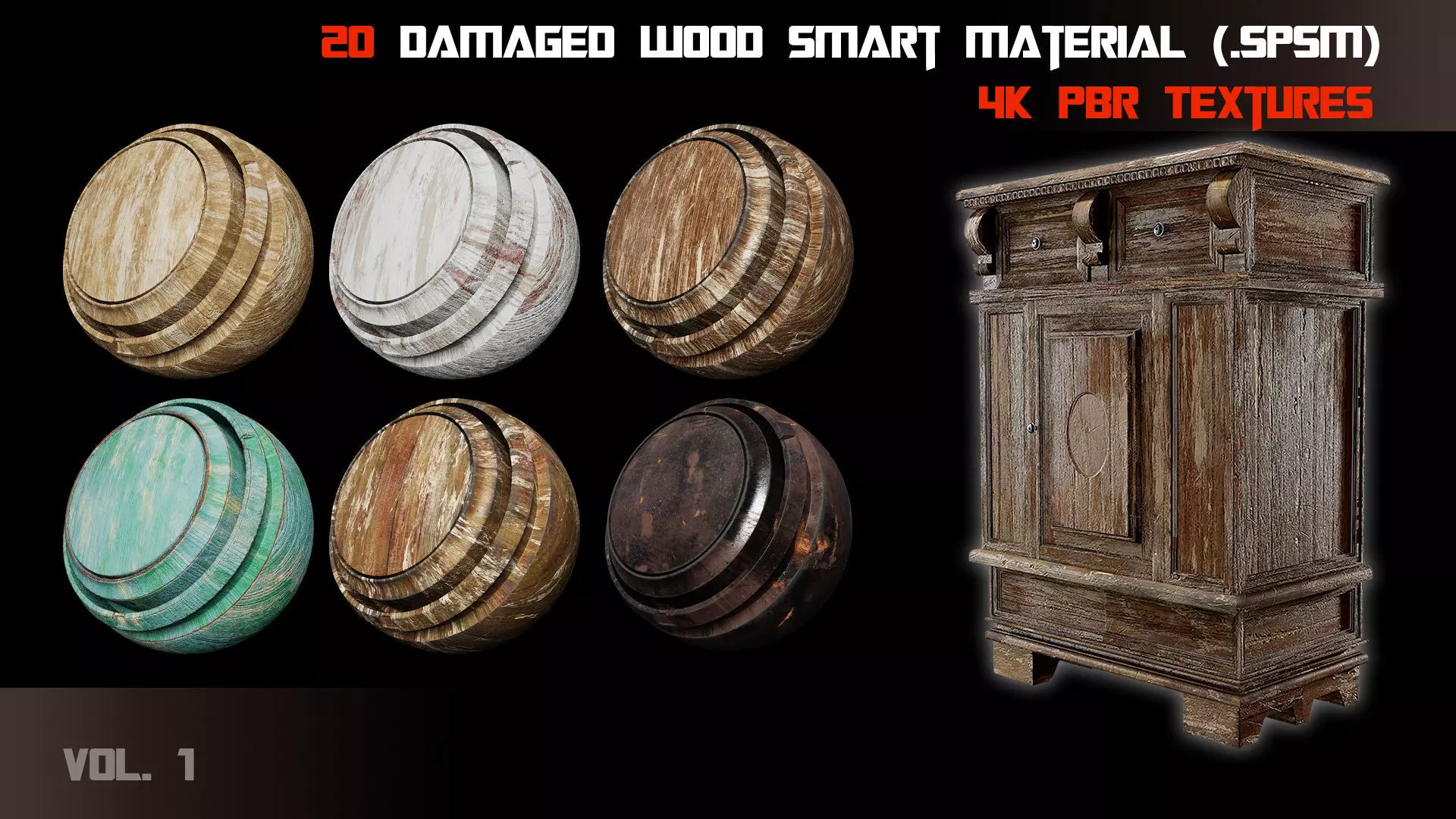 20 Damaged Wood Smart Material Texture_0