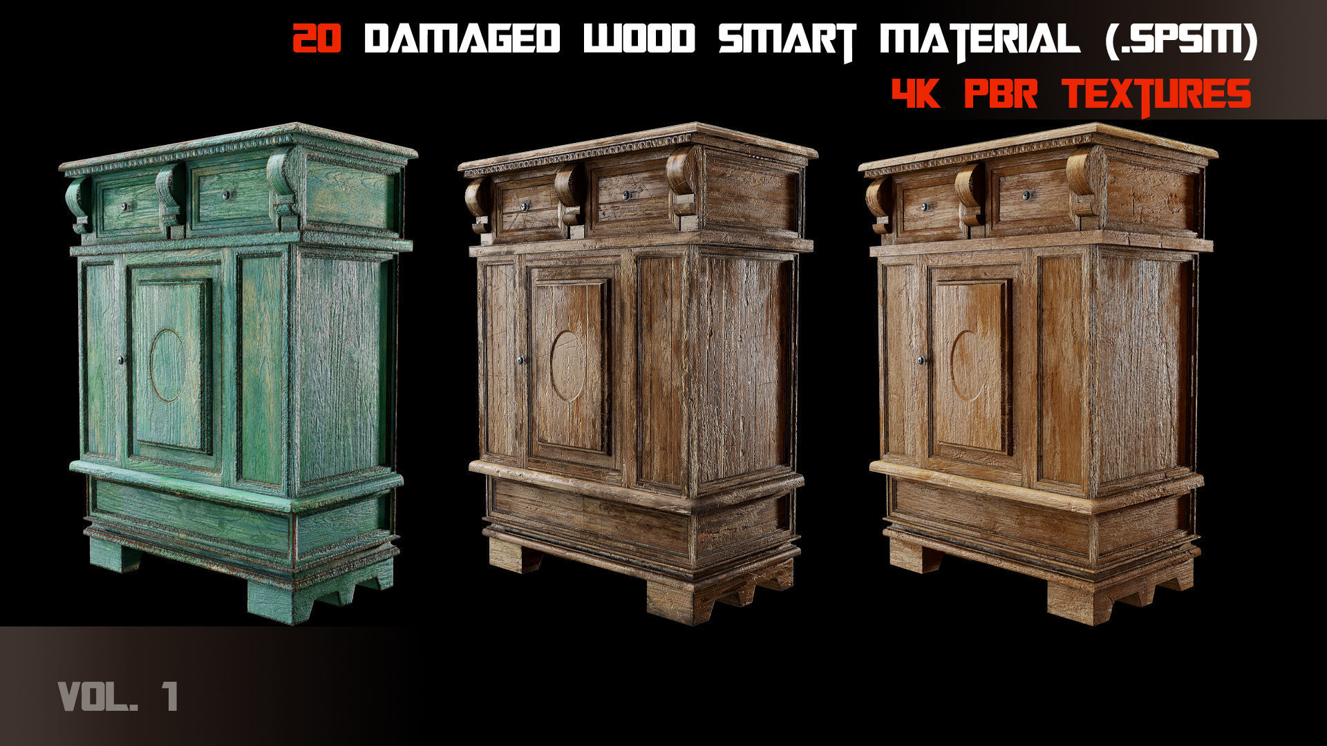 20 Damaged Wood Smart Material Texture_5