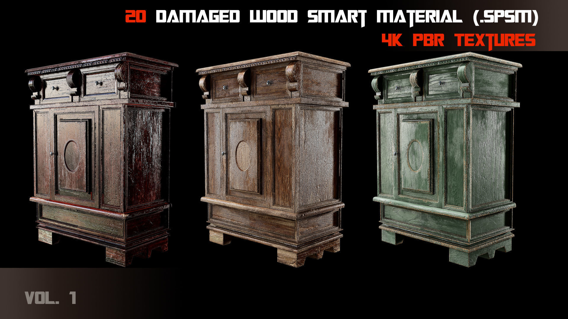 20 Damaged Wood Smart Material Texture_4