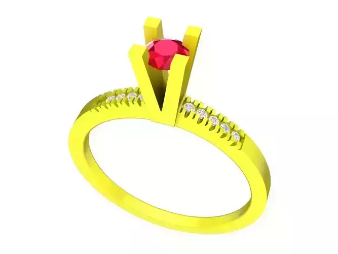 A6572 Simple Diamond Women Fashion Ring