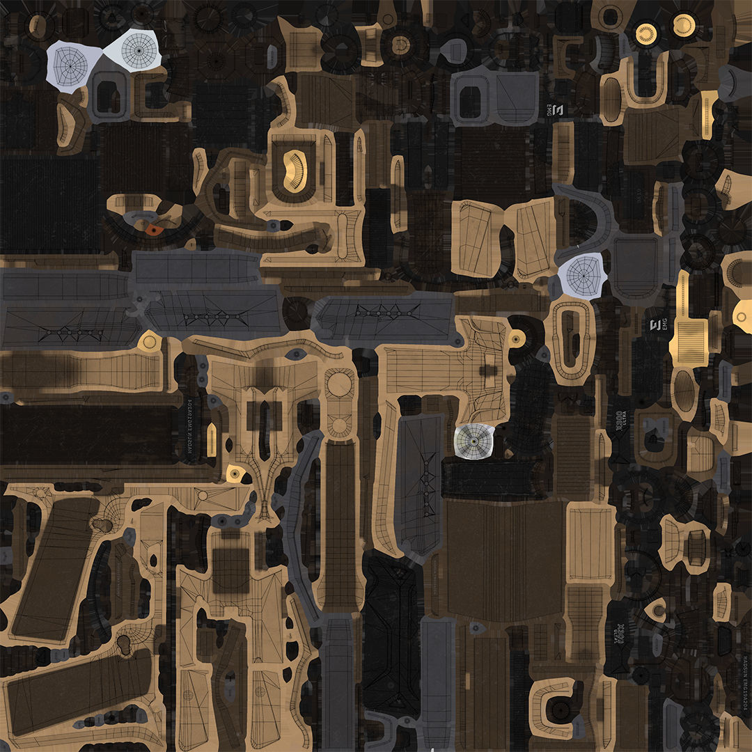 Pistol 03 Brown Generic  All PBR Unity UE Textures Included Low-poly 3D model_60