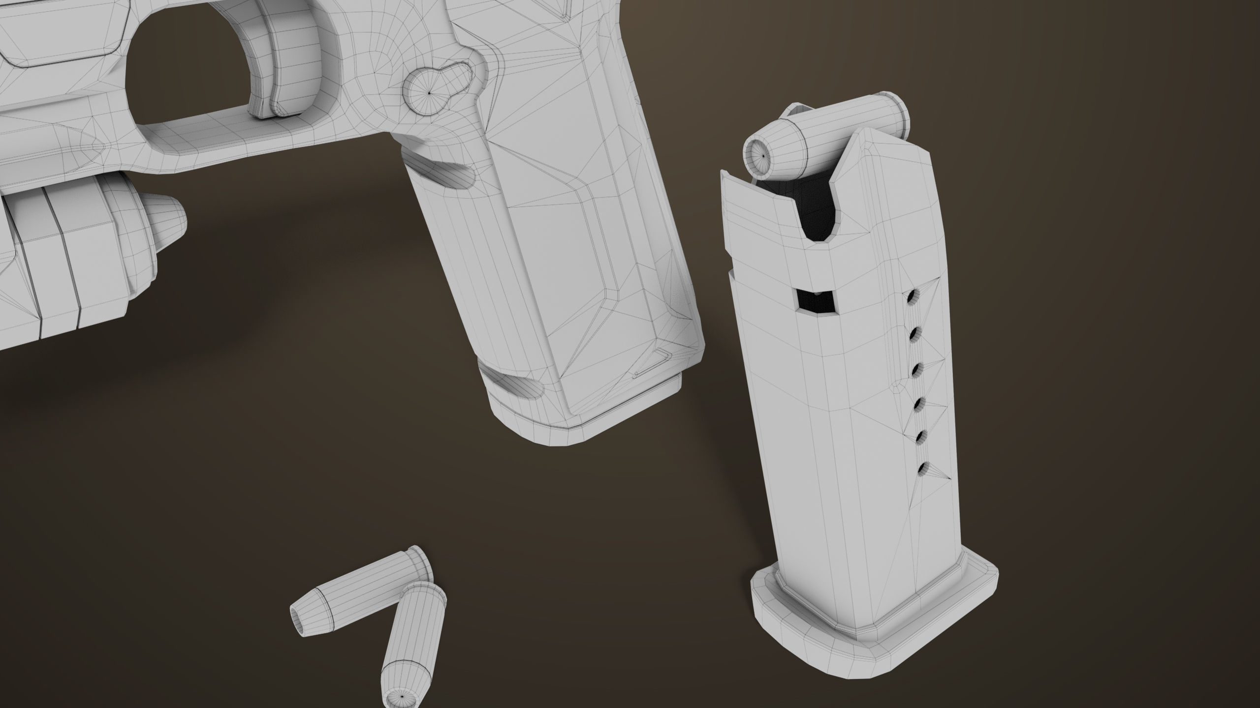 Pistol 03 Brown Generic  All PBR Unity UE Textures Included Low-poly 3D model_55