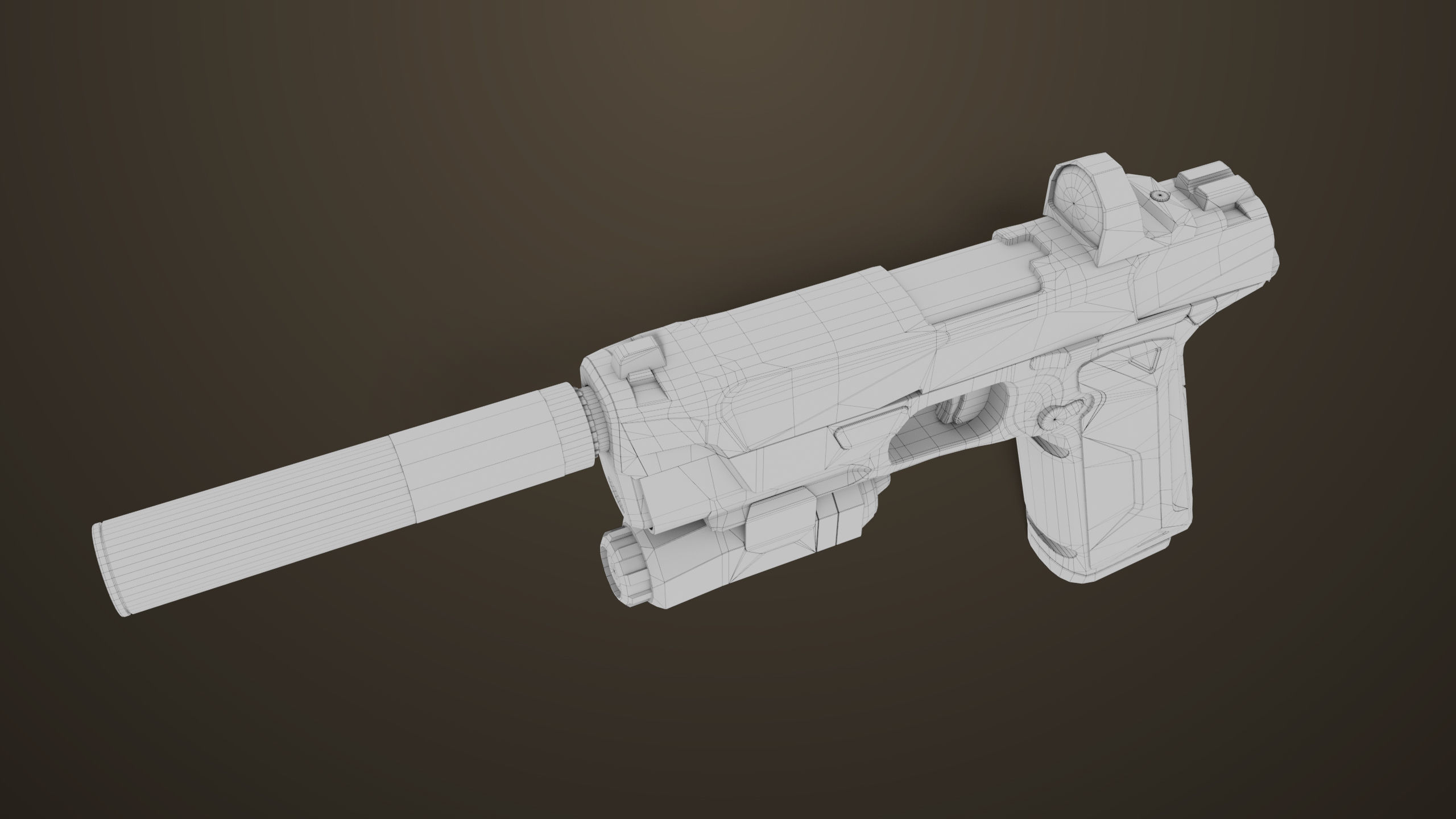 Pistol 03 Brown Generic  All PBR Unity UE Textures Included Low-poly 3D model_45