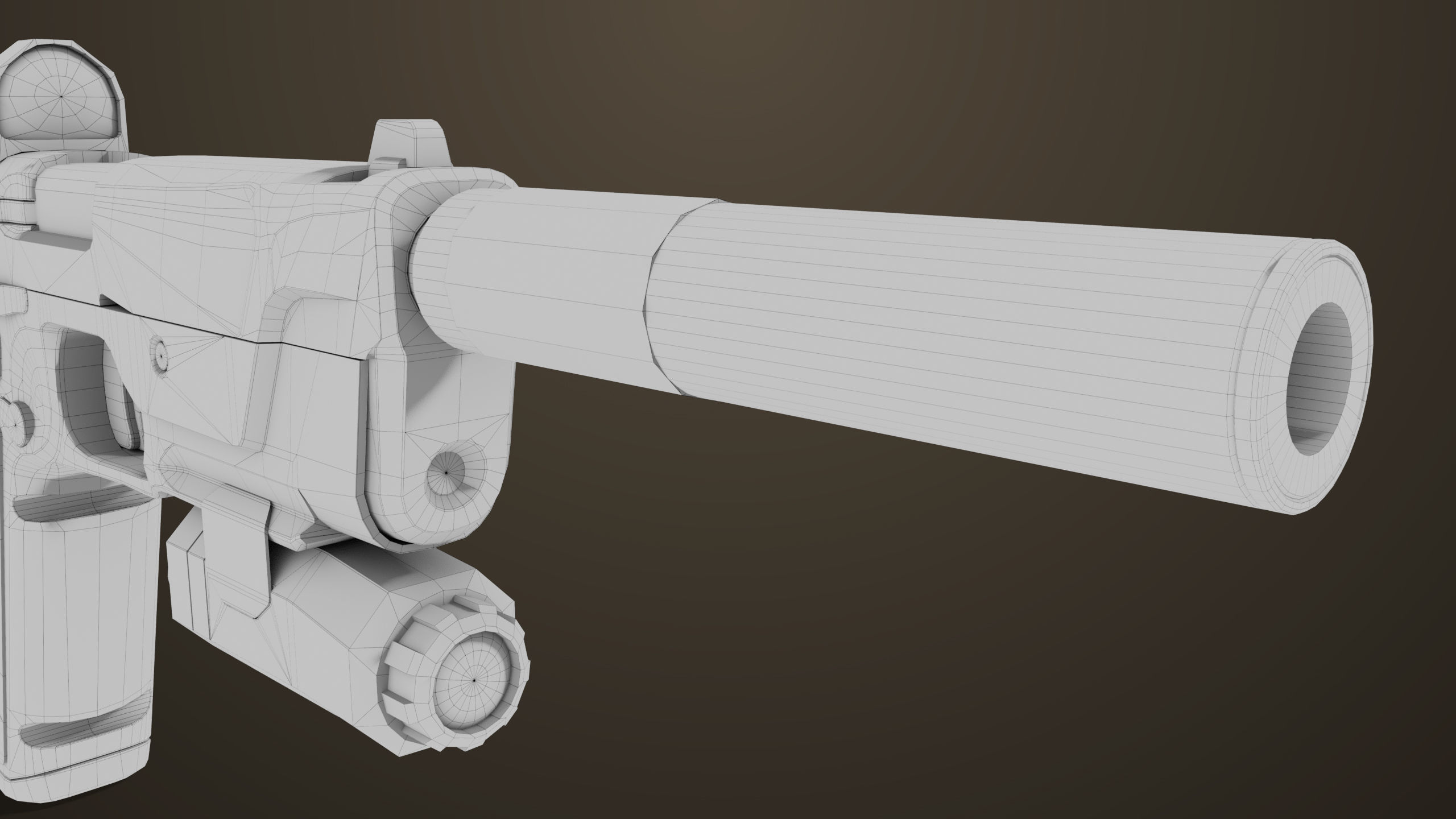 Pistol 03 Brown Generic  All PBR Unity UE Textures Included Low-poly 3D model_48