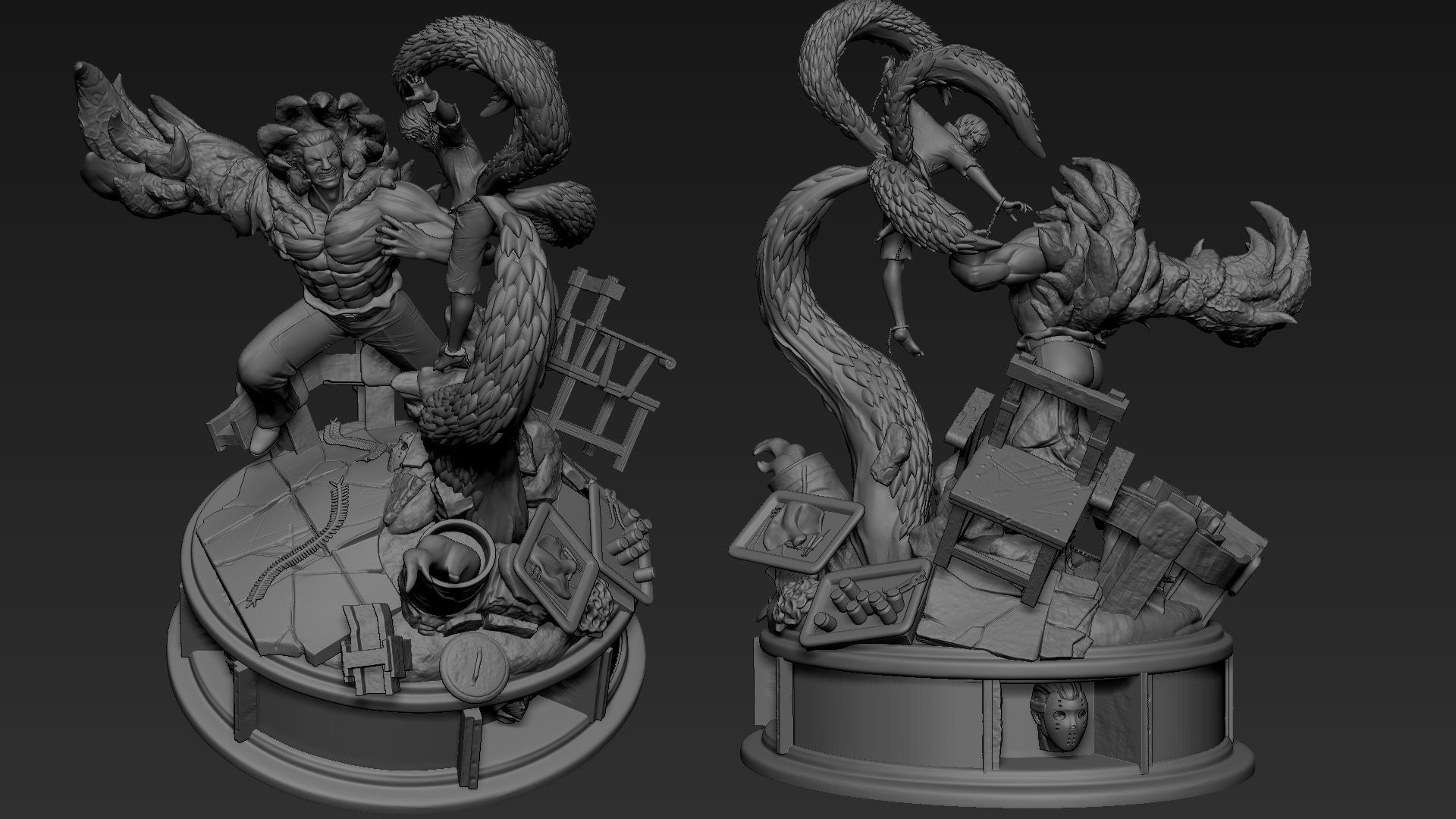 TOKYO GHOUL KANEKI VS YAMORI JASON 3D print model 3D print model_9