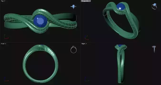 Tension Engagement Ring 