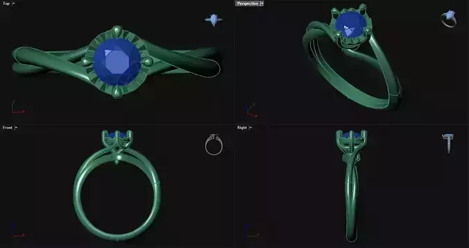 Split Shank Engagement Ring 