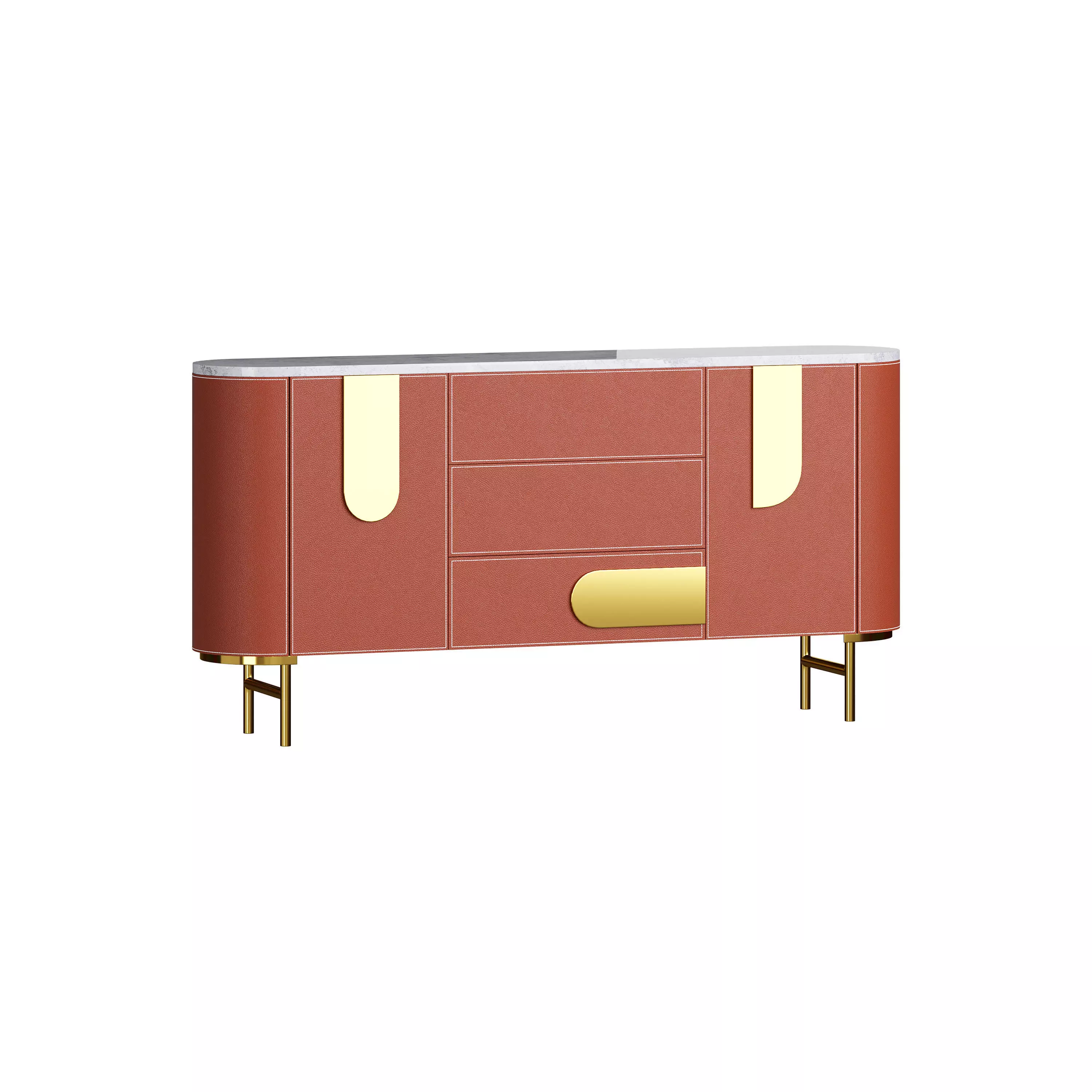 Modern Metal Sideboard Credenza 3D model