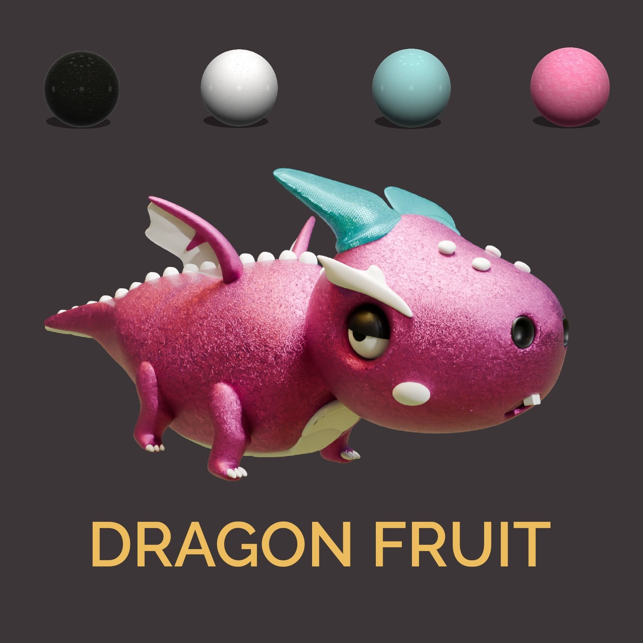 Dragon Fruit 3D print model_2