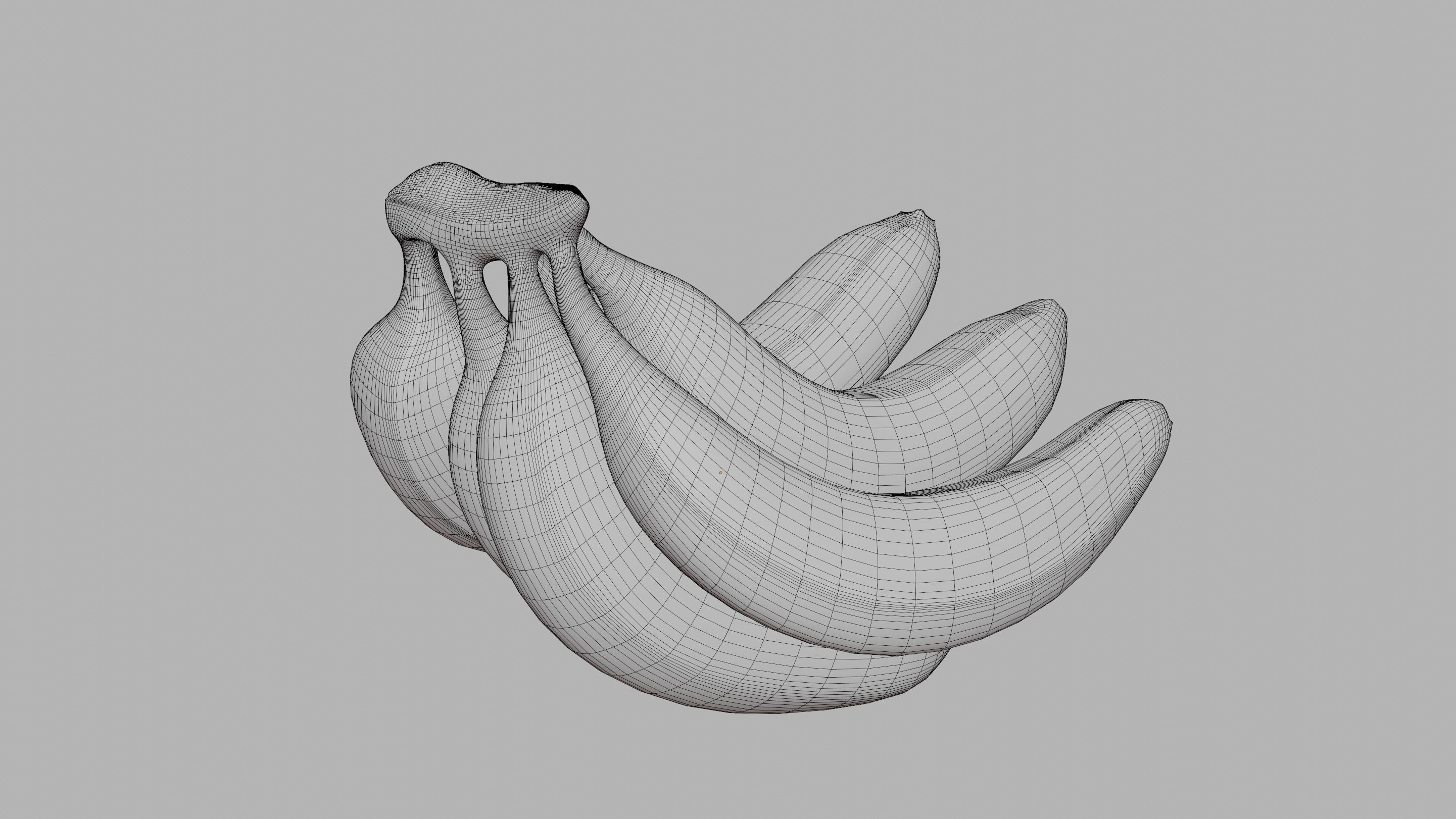 Photorealistic Banana 3D Model - Bunch-of-Six Low-poly 3D model_5