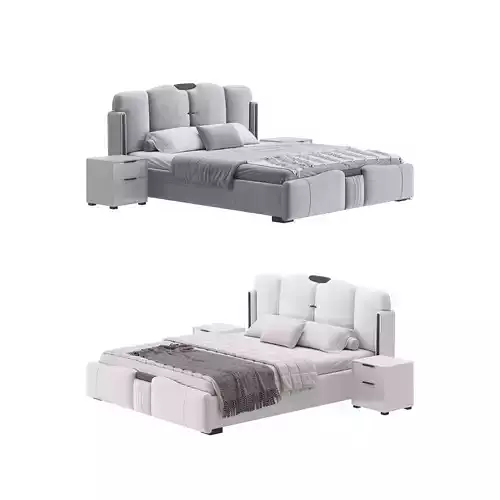 Modern Wingback Bed