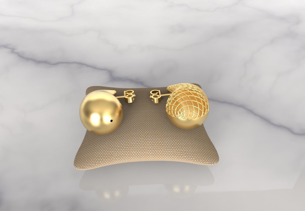 Bottega Veneta Drop Earrings Size pack 3D print model_3