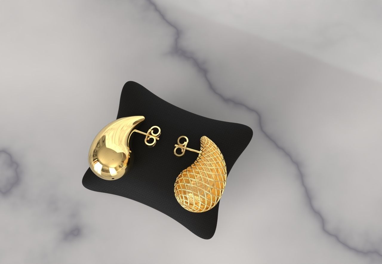 Bottega Veneta Drop Earrings Size pack 3D print model_7