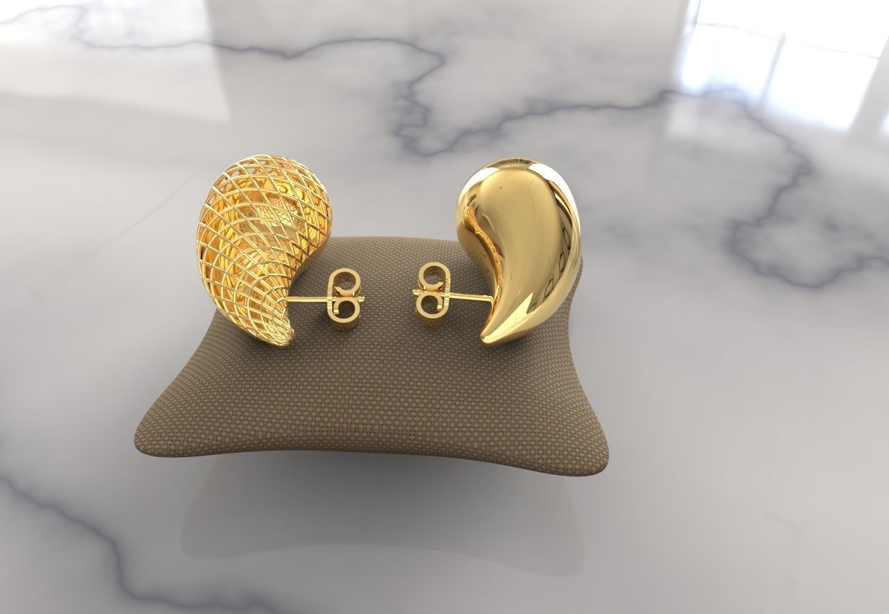 Bottega Veneta Drop Earrings Size pack 3D print model_4