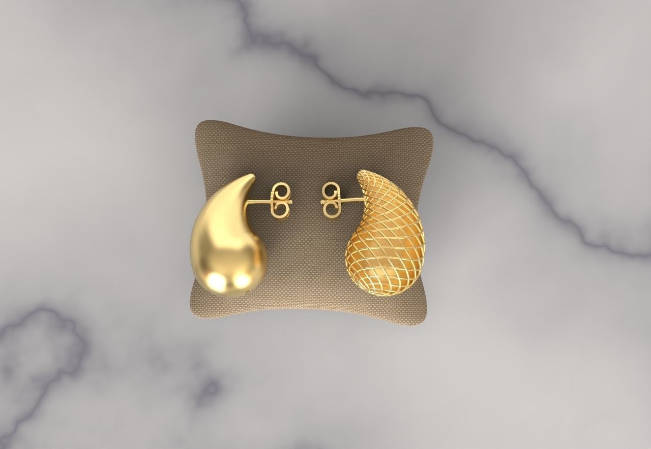 Bottega Veneta Drop Earrings Size pack 3D print model_8