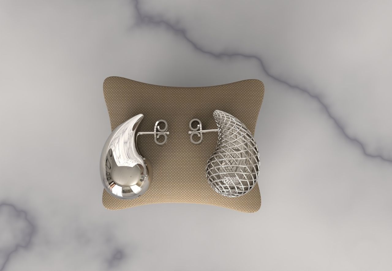 Bottega Veneta Drop Earrings Size pack 3D print model_9