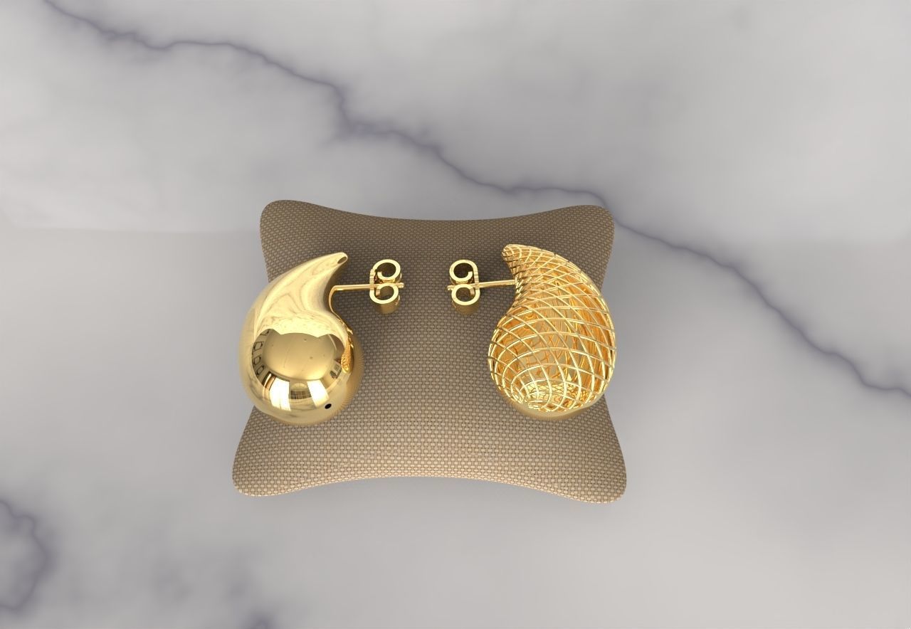 Bottega Veneta Drop Earrings Size pack 3D print model_11