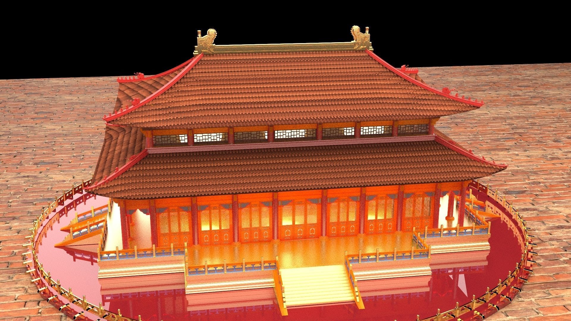 Chinese ancient house  3D model_3