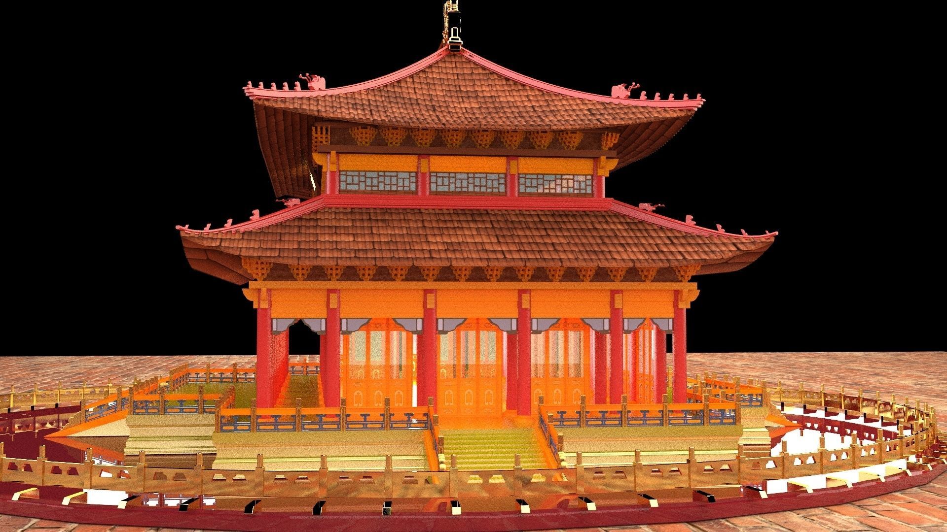 Chinese ancient house  3D model_2