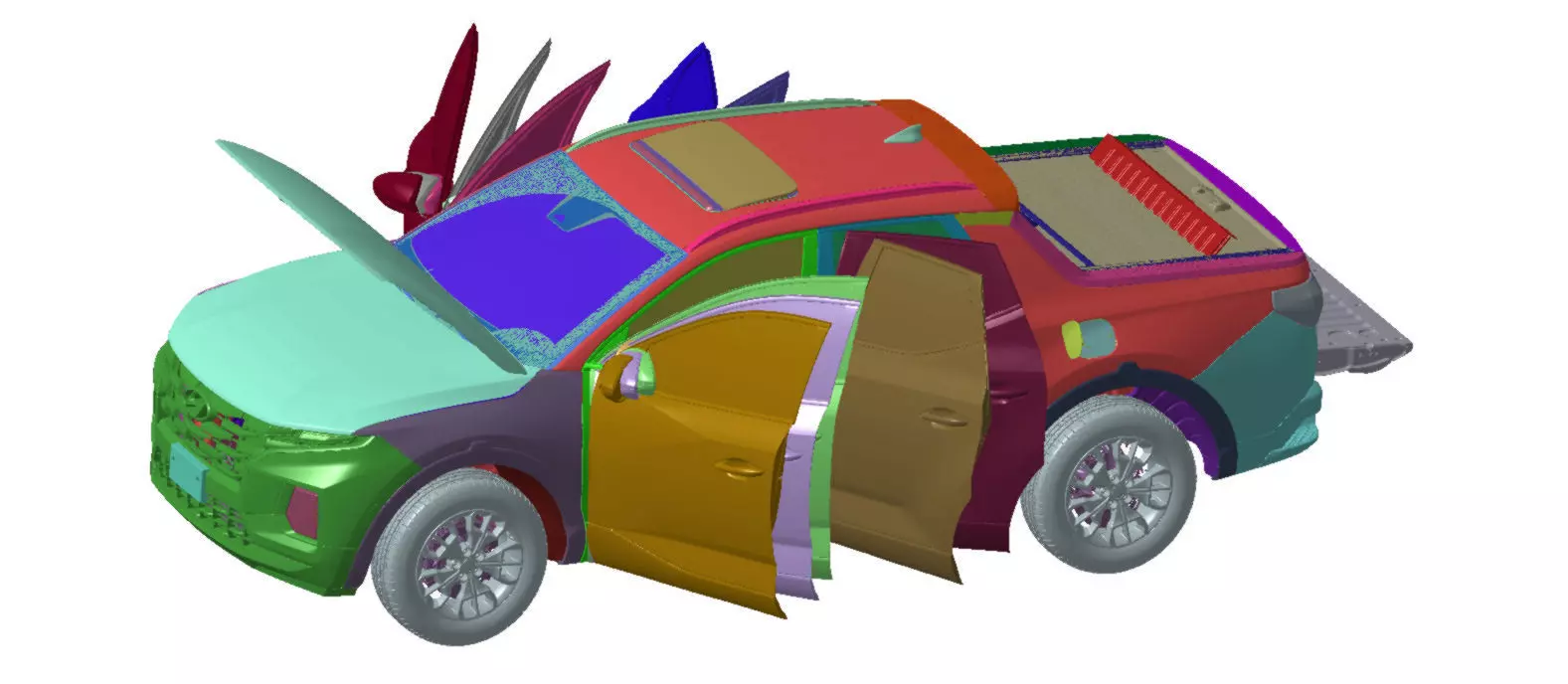 Hyundai Santa Cruz Premium SEL 2022 Vehicle 3d scan model 3D model