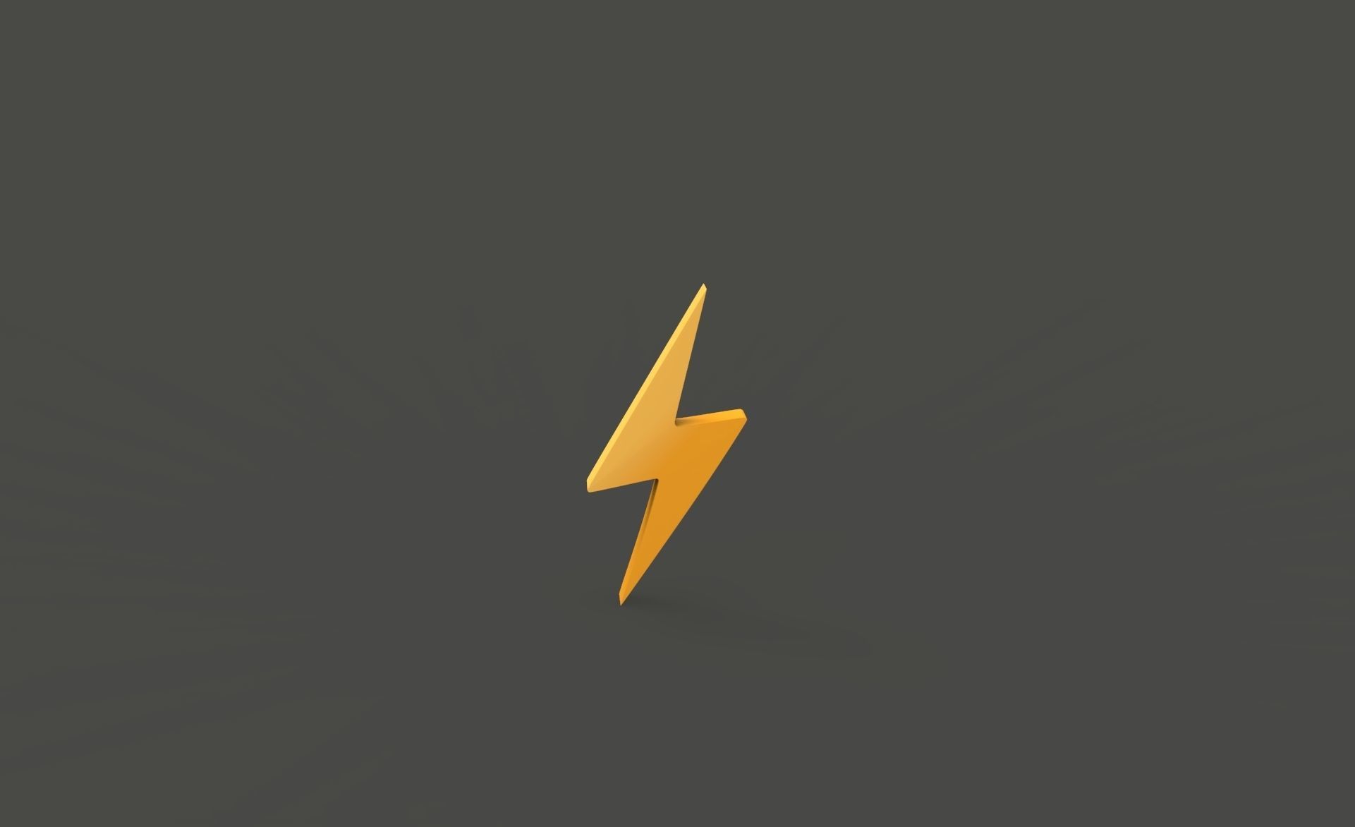 Lightning Symbol v1  Low-poly 3D model_5