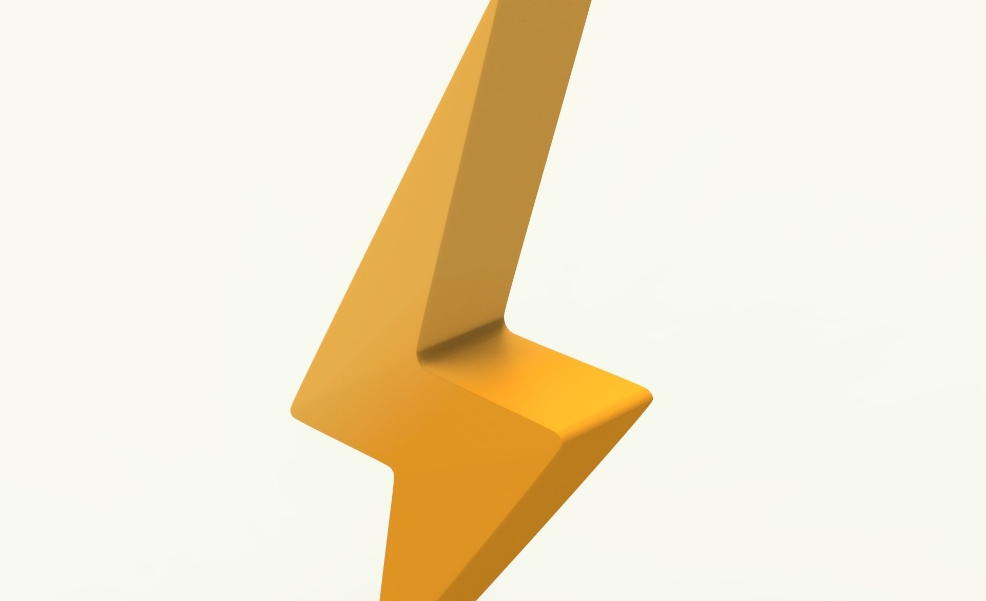 Lightning Symbol v1  Low-poly 3D model_4