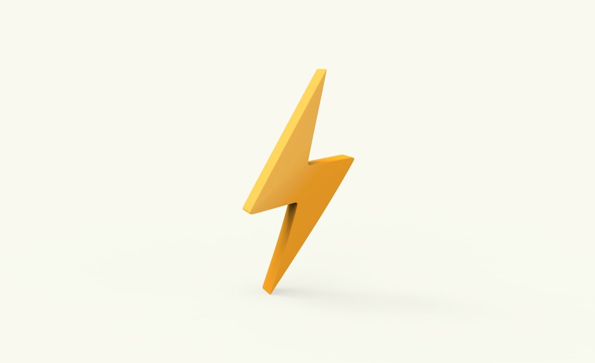 Lightning Symbol v1  Low-poly 3D model_1