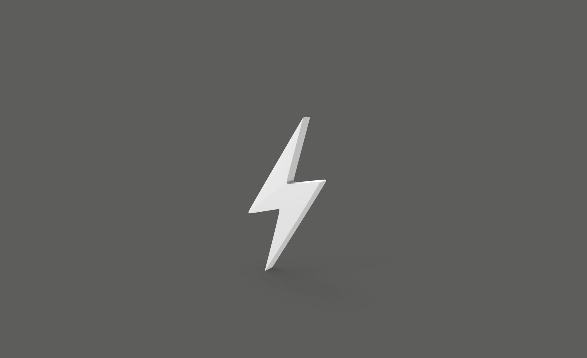 Lightning Symbol v1  Low-poly 3D model_7
