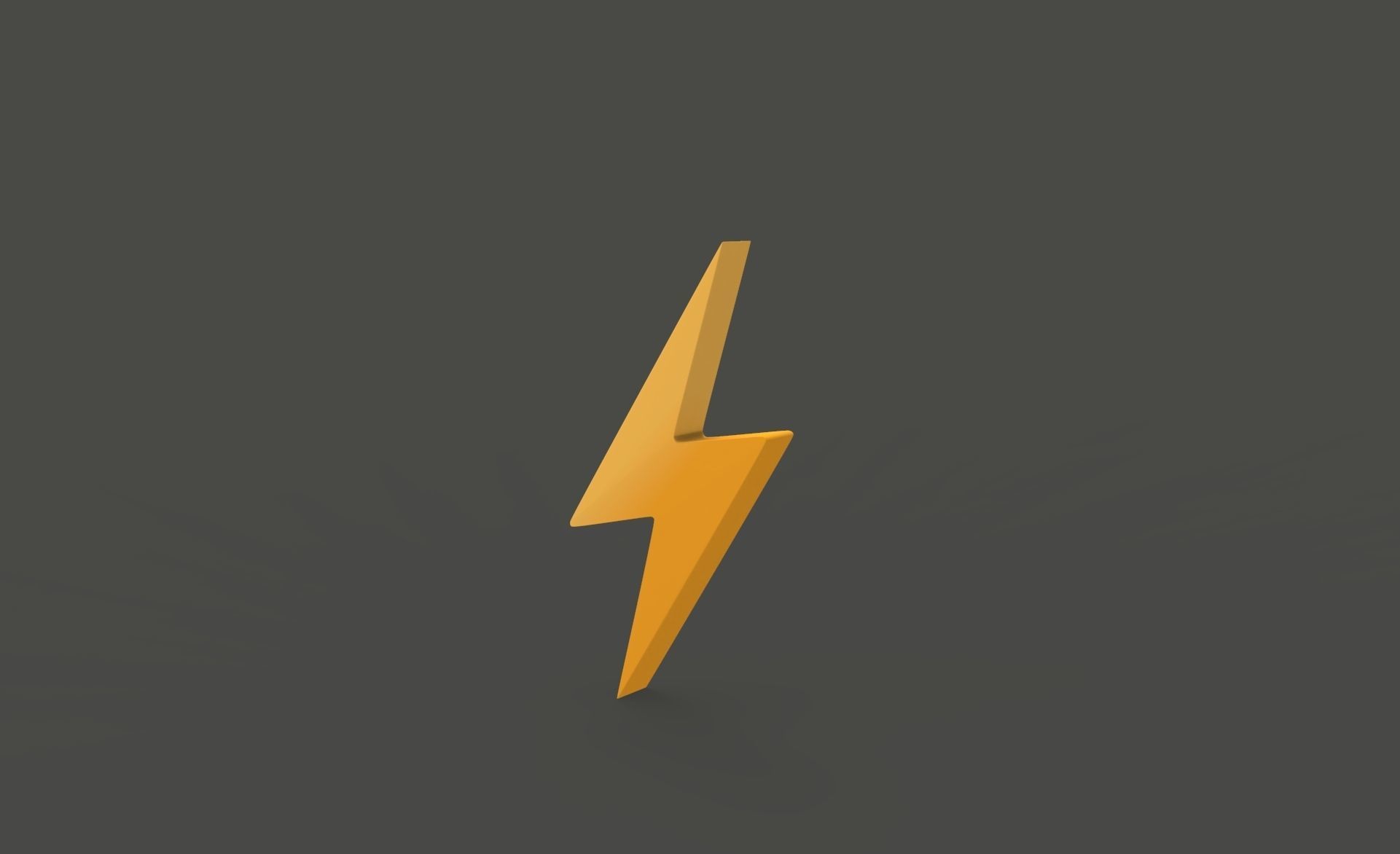 Lightning Symbol v1  Low-poly 3D model_6
