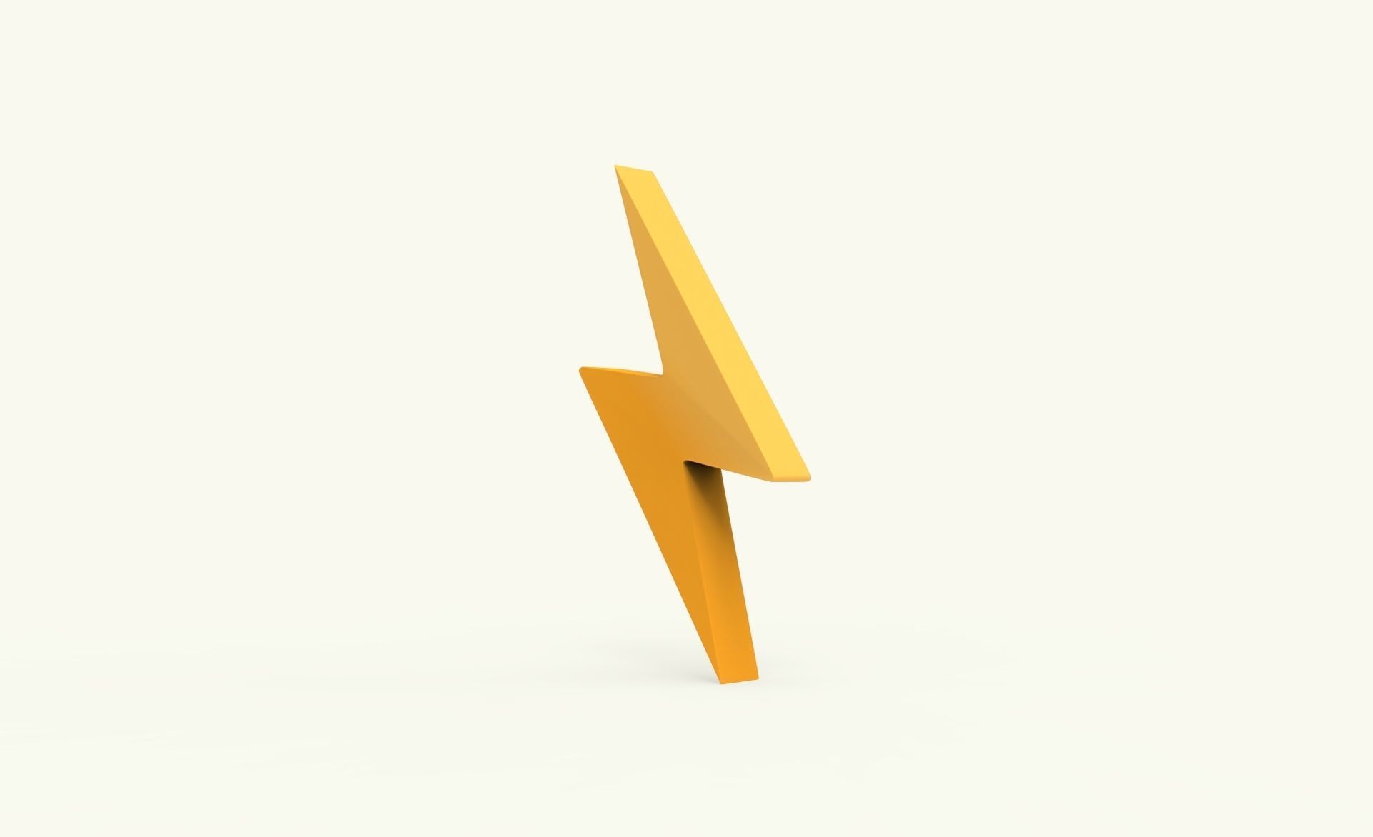 Lightning Symbol v1  Low-poly 3D model_3