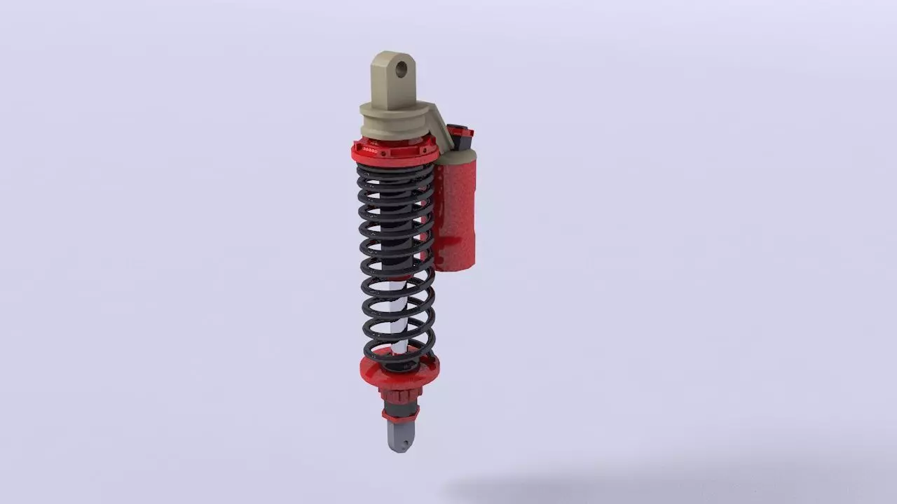 Motorcycle Shock Absorber Low-poly 3D model