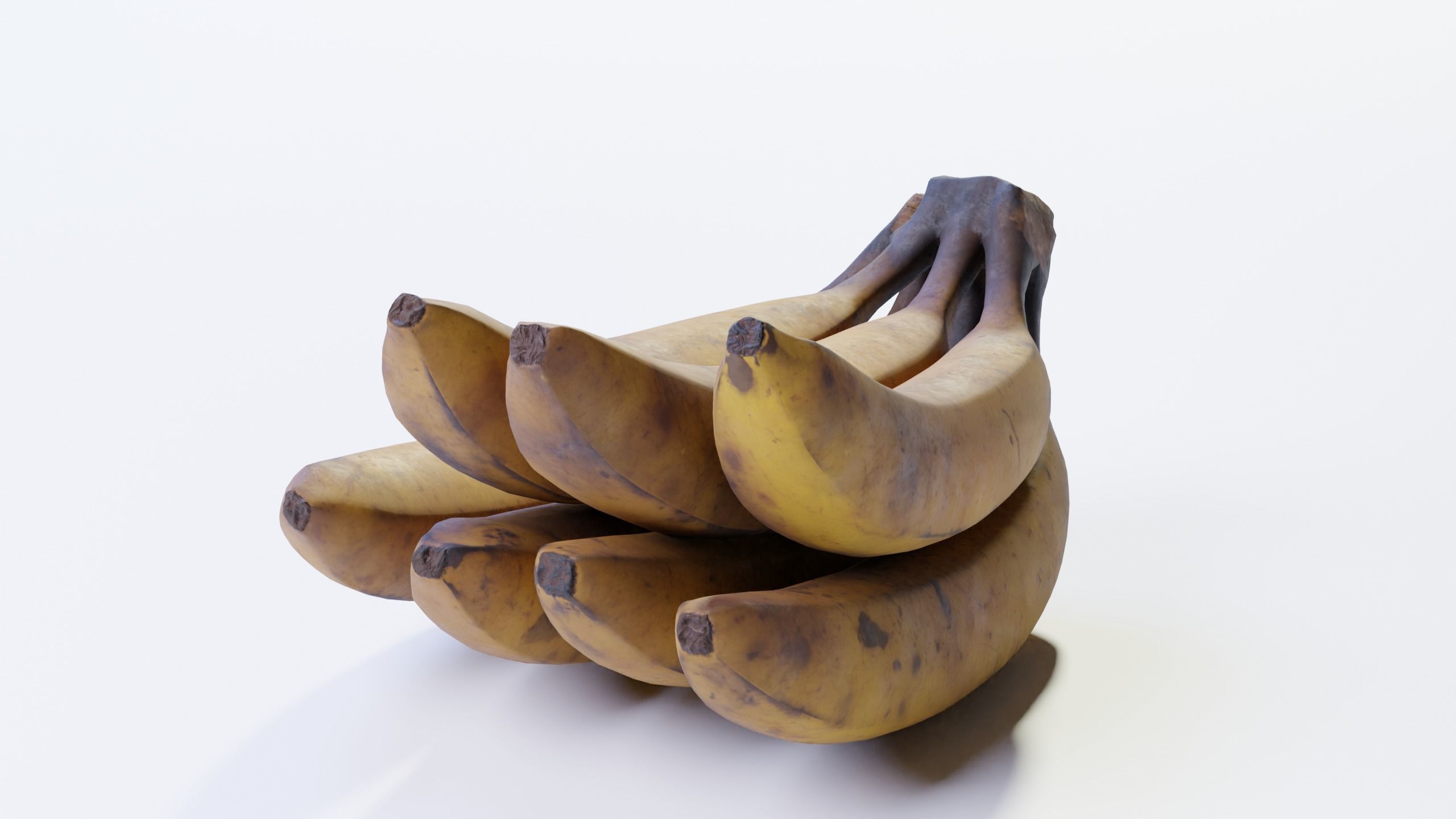 Photorealistic Banana 3D Model - Bunch-of-Seven Low-poly 3D model_4